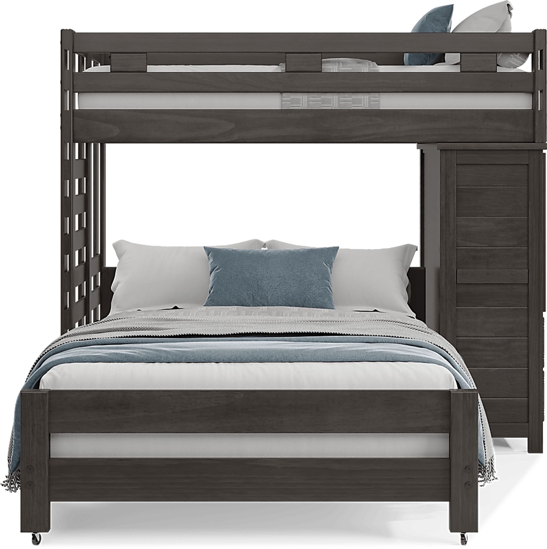 Kids Creekside 2.0 Charcoal Twin/Full Loft with Loft Chest - Image 2