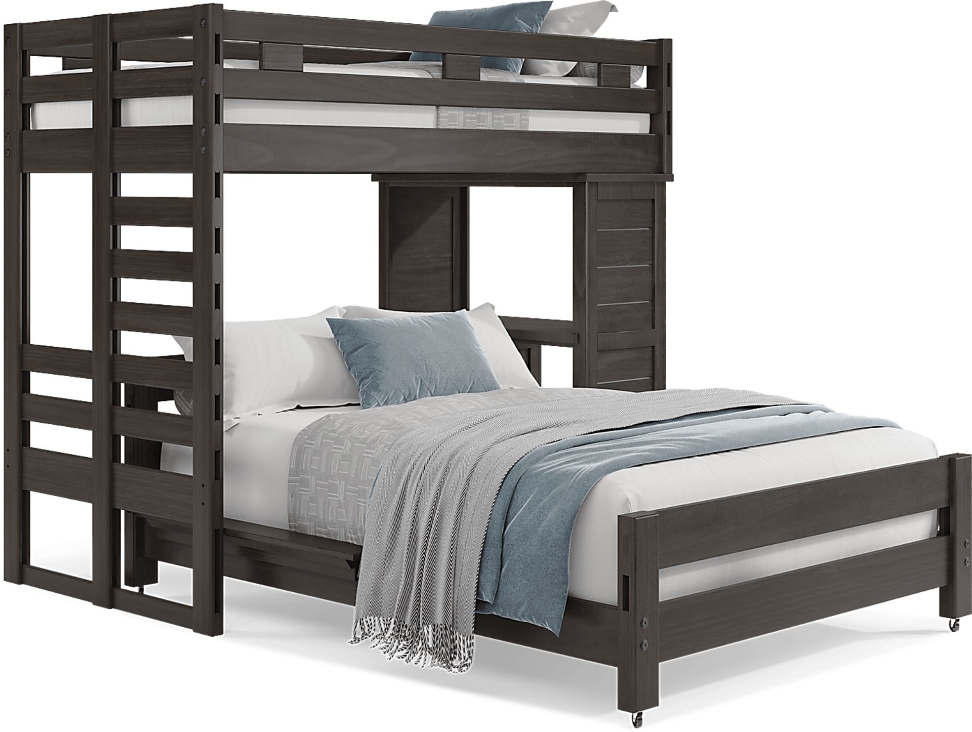 Kids Creekside 2.0 Charcoal Twin/Full Loft with Loft Desk - Image 1