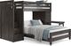 Kids Creekside 2.0 Charcoal Twin/Full Step Loft with Loft Chest and Desk Attachment