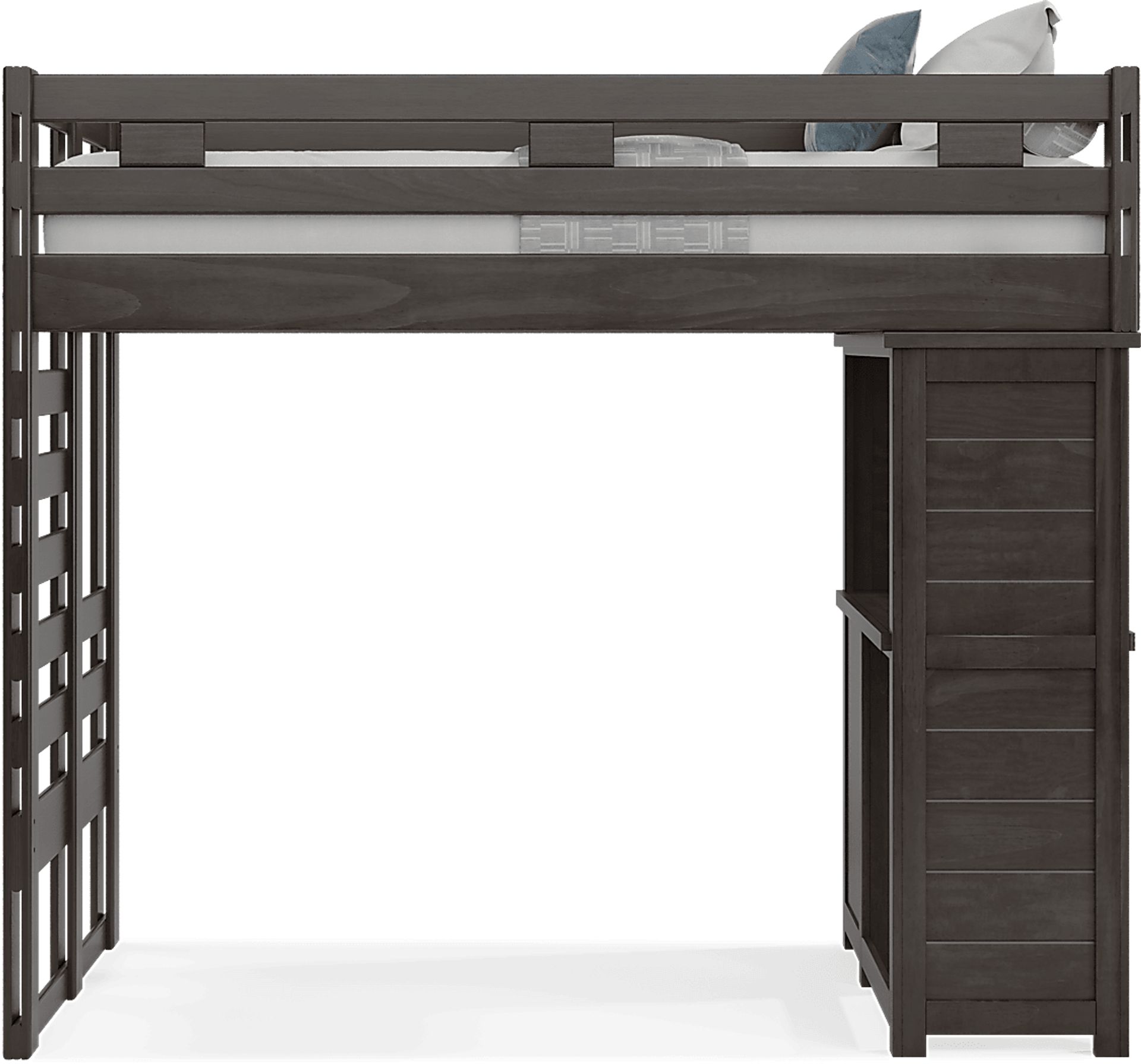 Kids Creekside 2.0 Charcoal Twin Loft with Loft Desk - Image 2