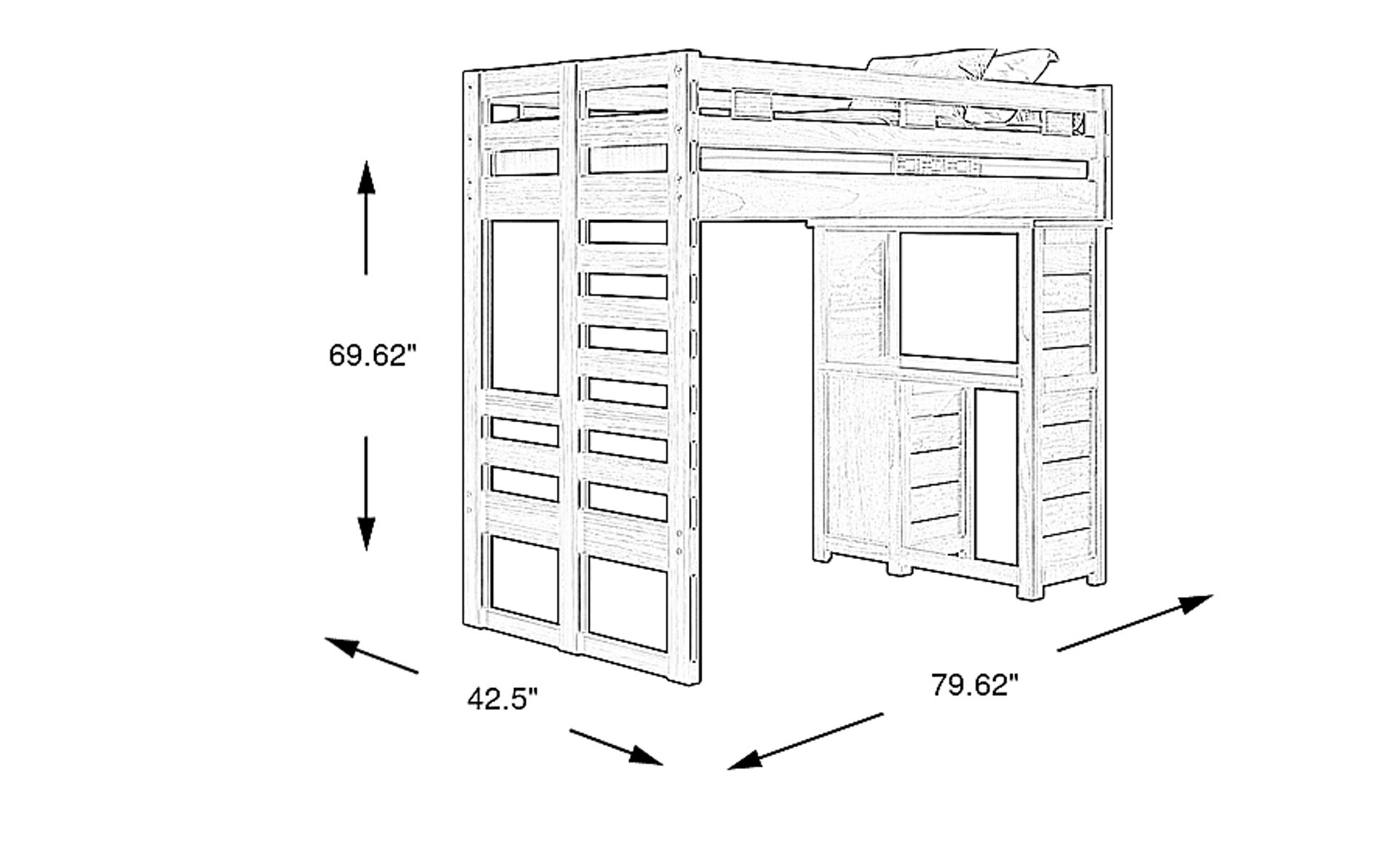 Dimension Image. Please refer to the Dimension Tab on this page for dimension details.