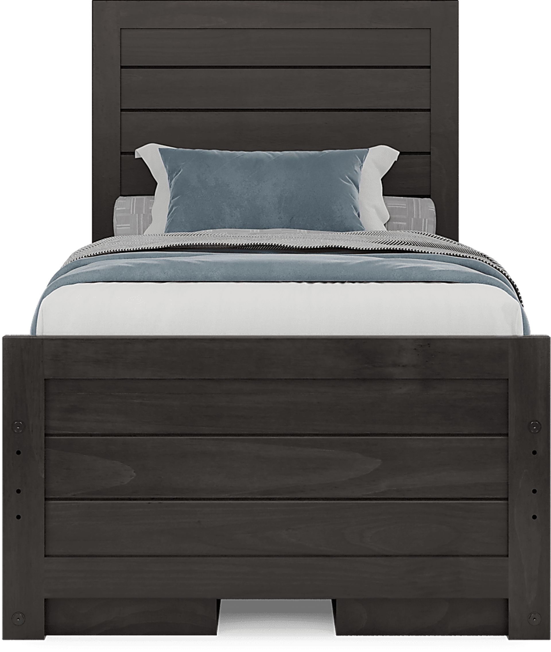 Kids Creekside 2.0 Charcoal Twin Panel Bed with 2 Storage Side Rails - Image 2