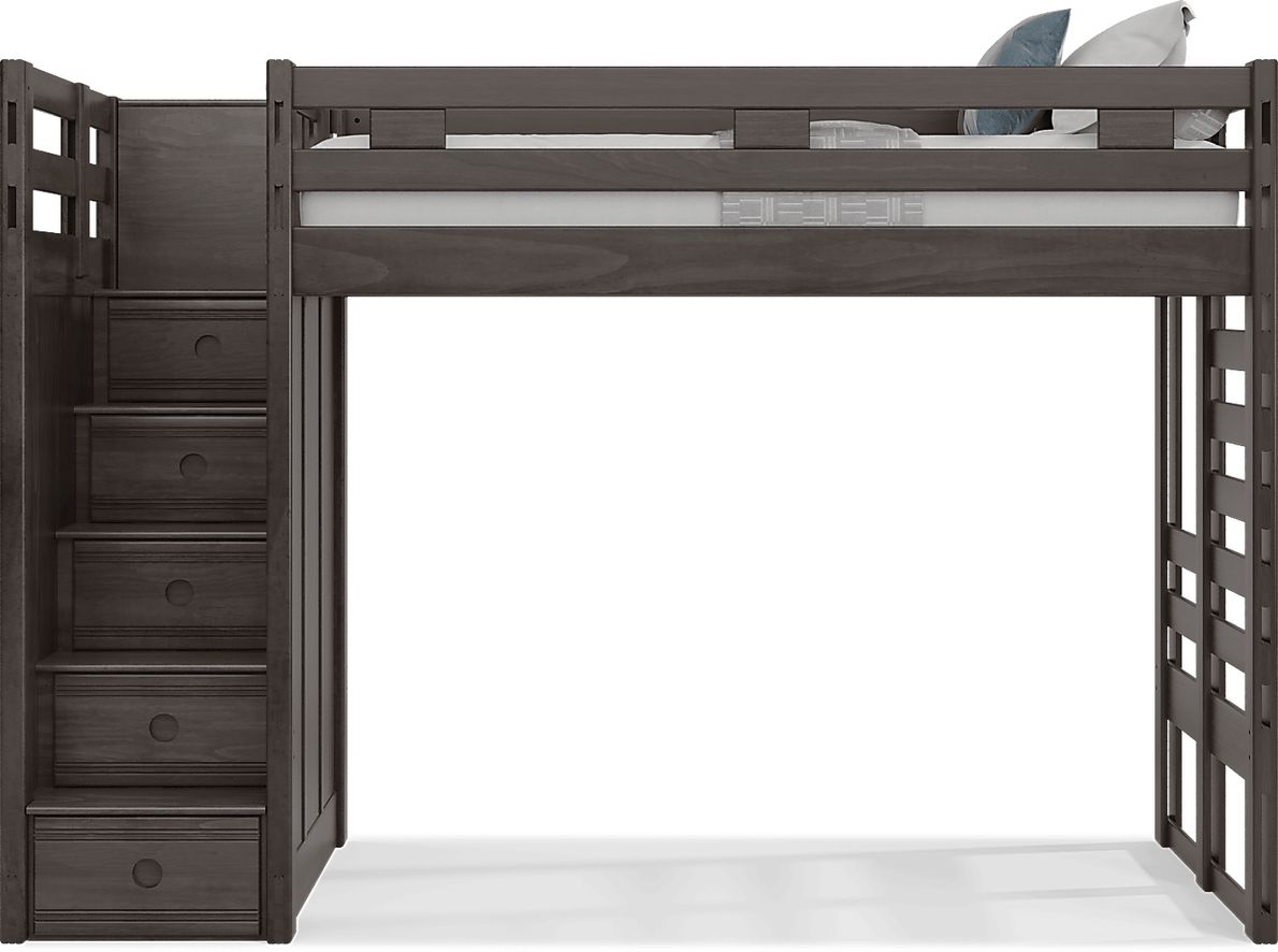 Kids Creekside 2.0 Charcoal Twin Step Loft
