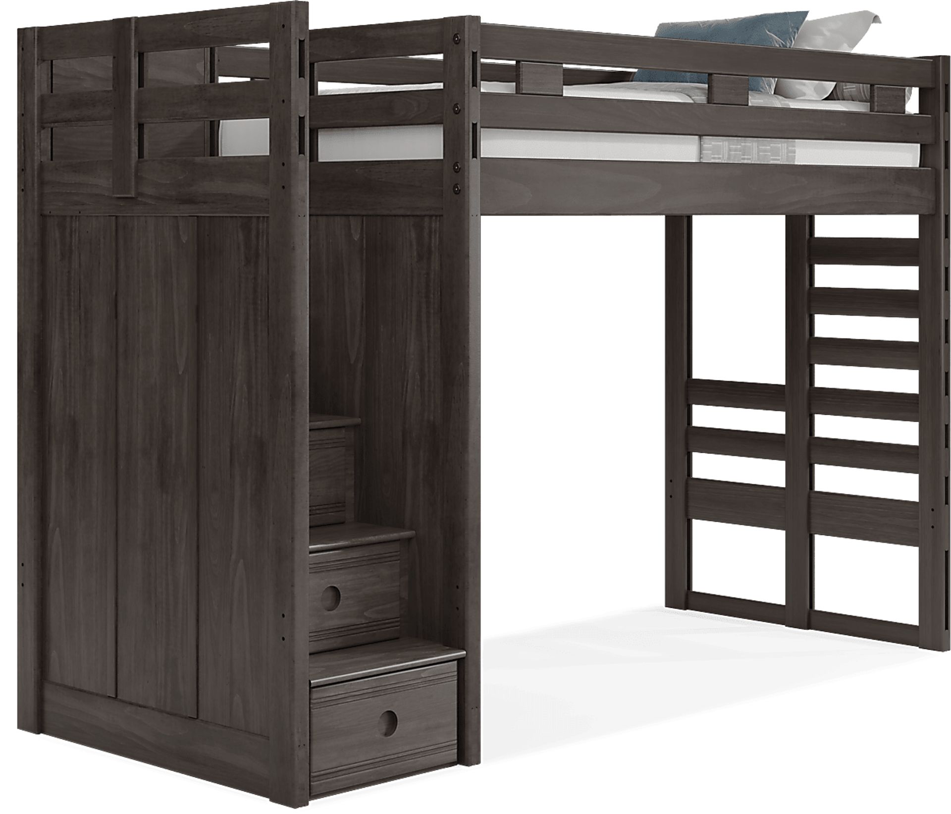 Kids Creekside 2.0 Charcoal Twin Step Loft - Image 1