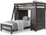 Kids Creekside 2.0 Charcoal Twin/Twin Loft with 2 Loft Chests