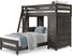 Kids Creekside 2.0 Charcoal Twin/Twin Loft with Loft Chest and Desk