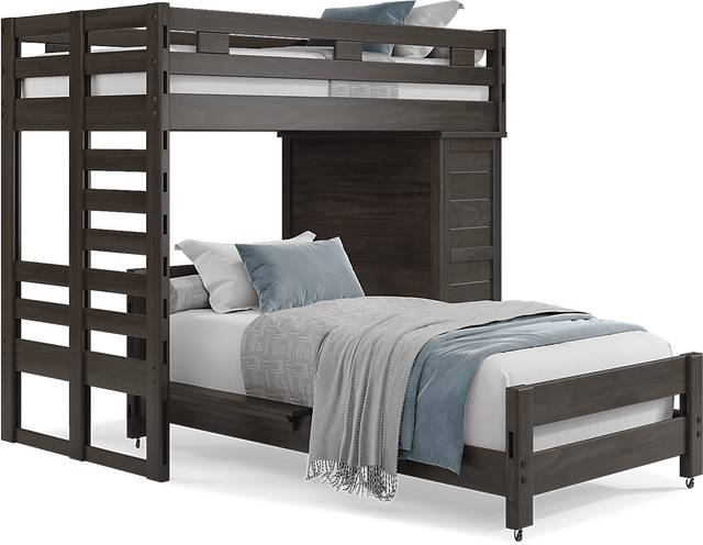 Kids Creekside 2.0 Charcoal Twin/Twin Loft with Loft Chest - Thumbnail - Image 1