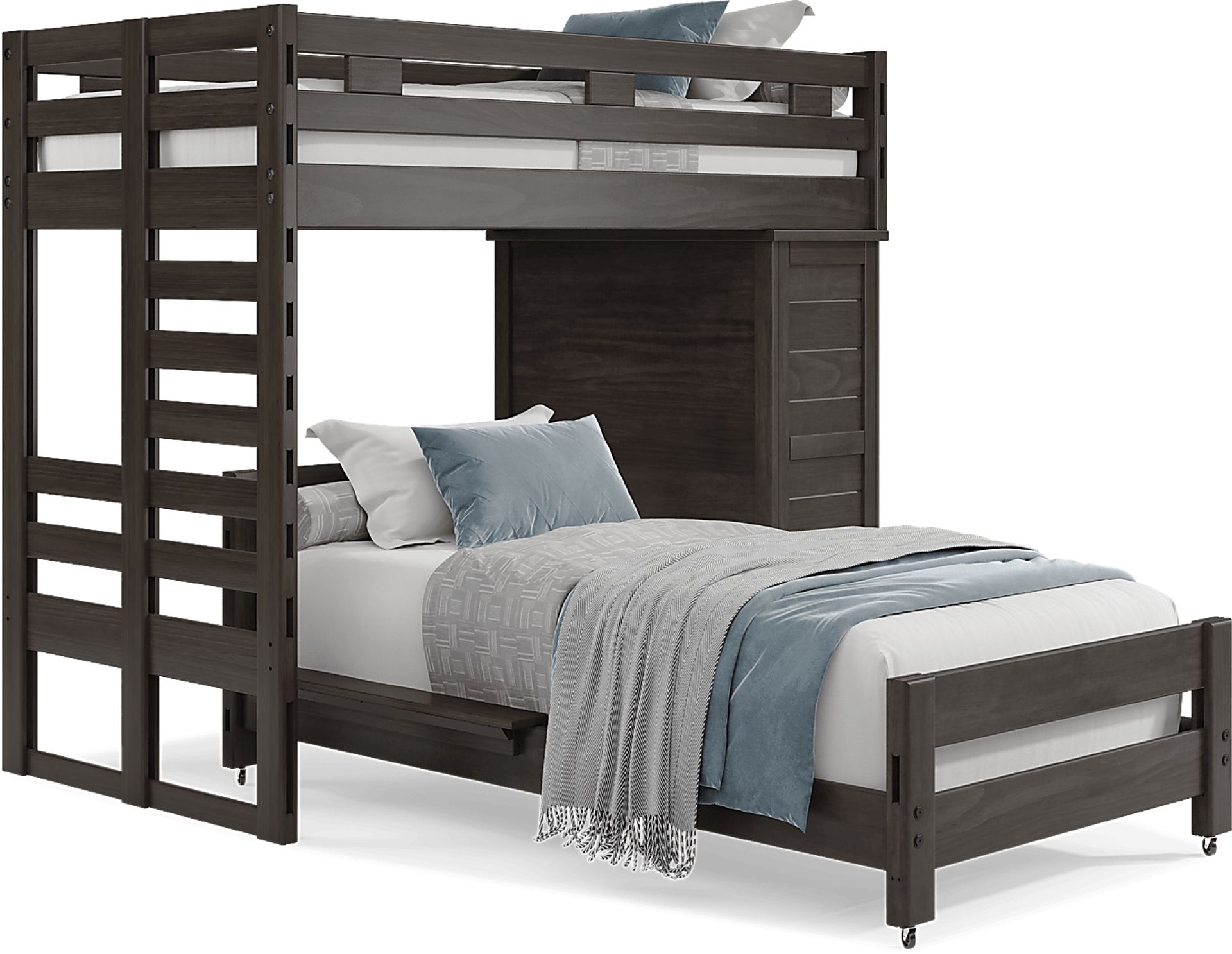Kids Creekside 2.0 Charcoal Twin/Twin Loft with Loft Chest - Image 1