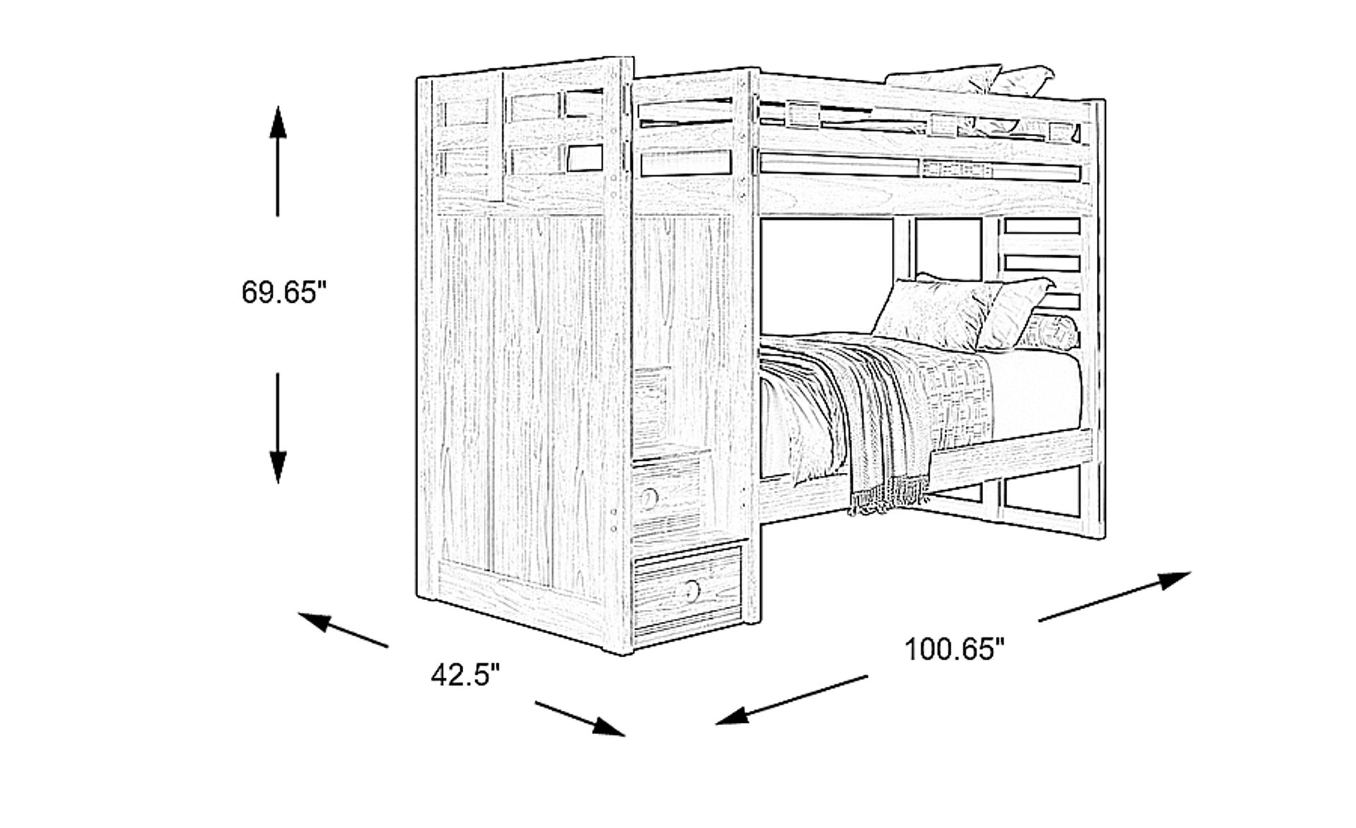 Dimension Image. Please refer to the Dimension Tab on this page for dimension details.