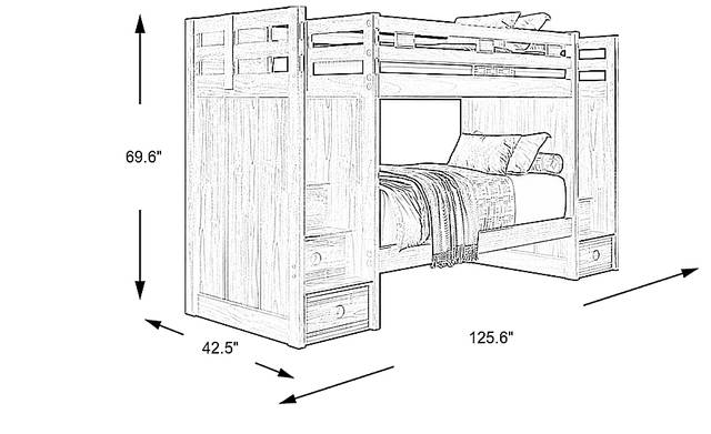 Dimension Image. Please refer to the Dimension Tab on this page for dimension details.