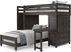 Kids Creekside 2.0 Charcoal Twin/Twin Step Loft with Loft Chest and Desk Attachment