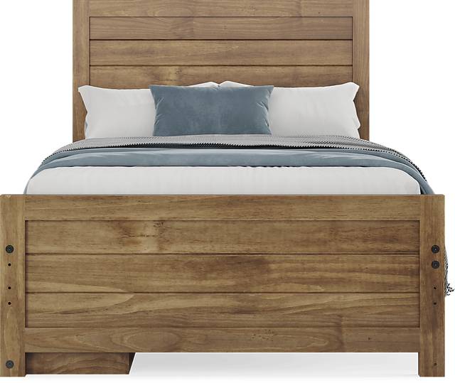 Kids Creekside 2.0 Chestnut Full Panel Bed with Storage Side Rail - Thumbnail - Image 2
