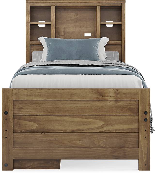 Kids Creekside 2.0 Chestnut Twin Bookcase Bed with Storage Side Rail - Thumbnail - Image 4