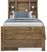 Kids Creekside 2.0 Chestnut 3 Pc Twin Bookcase Bed with Storage Rail