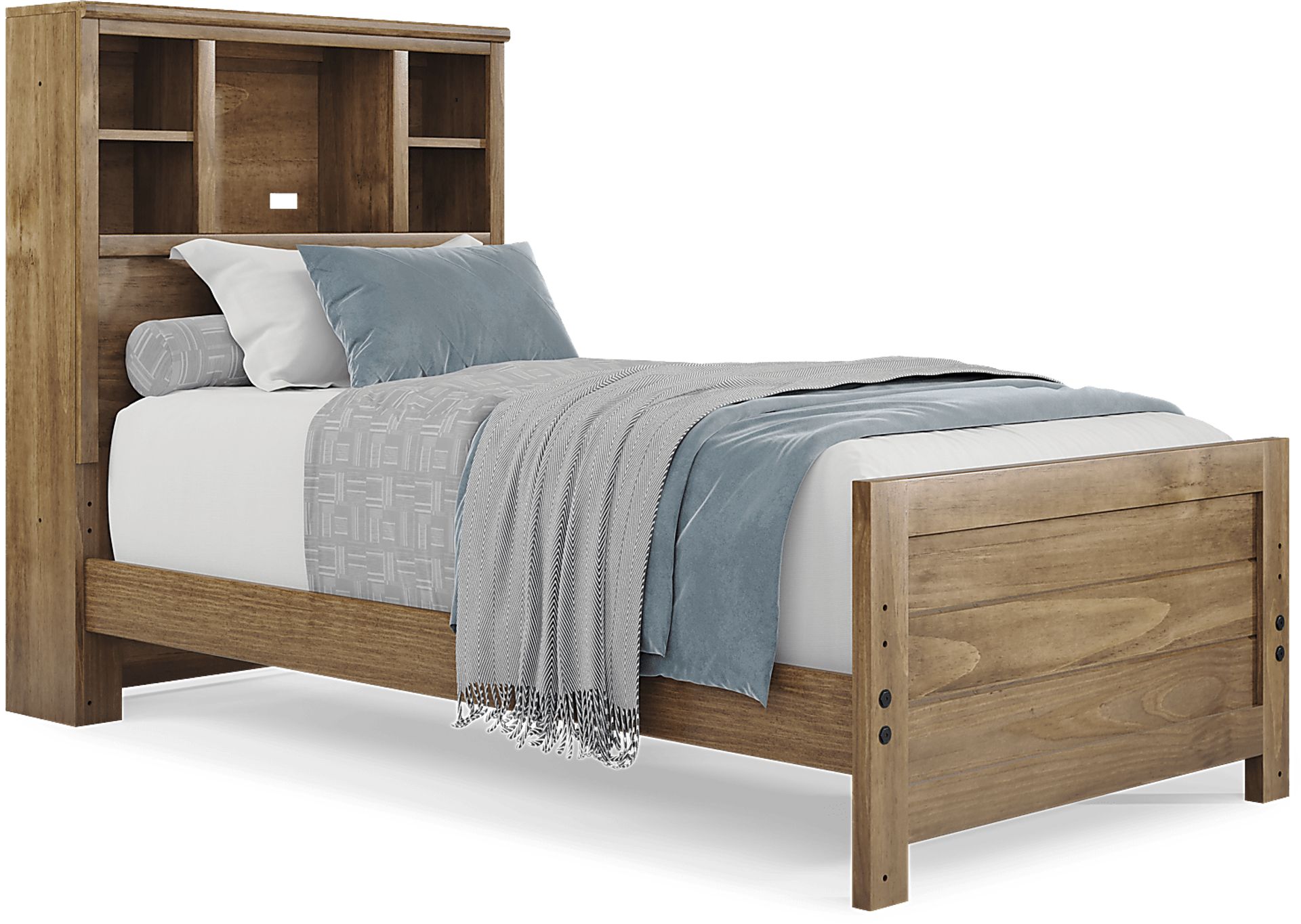 Kids Creekside 2.0 Chestnut Twin Bookcase Bedroom - Image 4