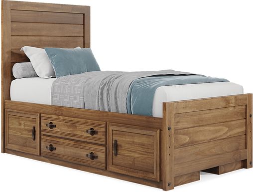 Kids Creekside 2.0 Chestnut 3 Pc Twin Panel Bed with 2 Storage Side Rails