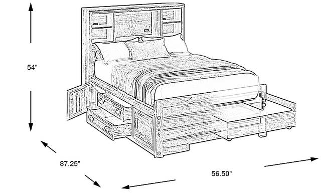 Dimension Image. Please refer to the Dimension Tab on this page for dimension details.