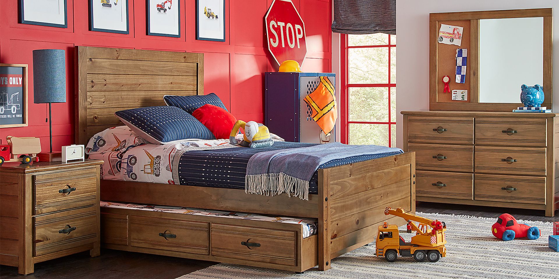 Boys full size bed with storage hotsell