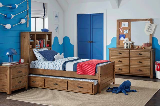 Kids Creekside 2.0 Chestnut Twin Bookcase Bedroom - Thumbnail - Image 2