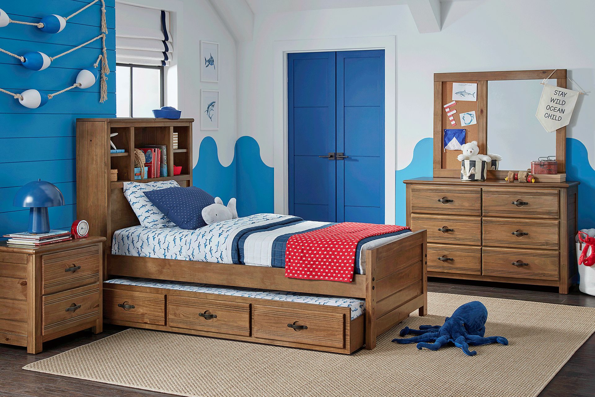 Kids Creekside 2.0 Chestnut Twin Bookcase Bedroom - Image 2