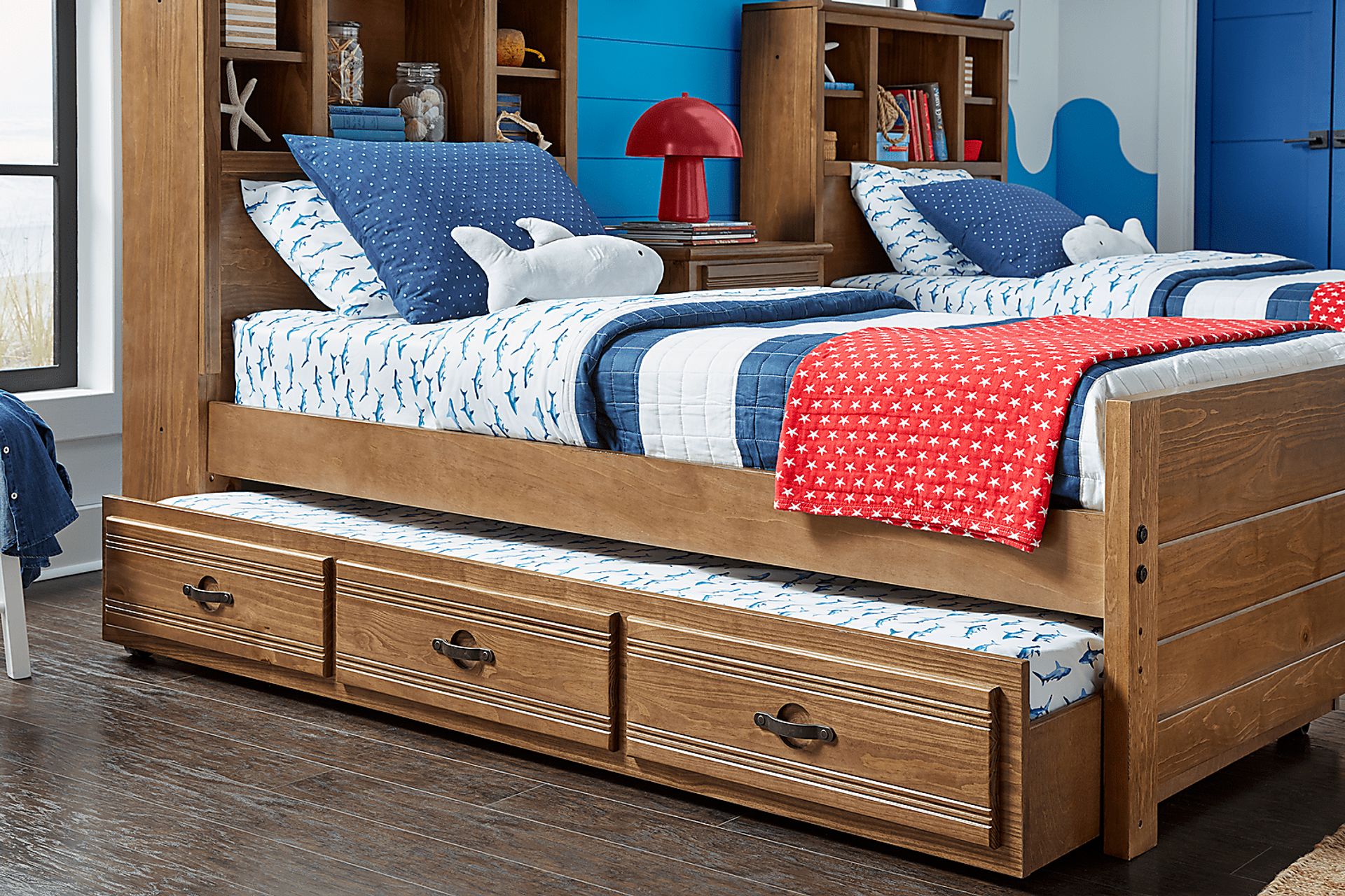 Kids Creekside 2.0 Chestnut 5 Pc Twin Bookcase Bedroom - Image 3