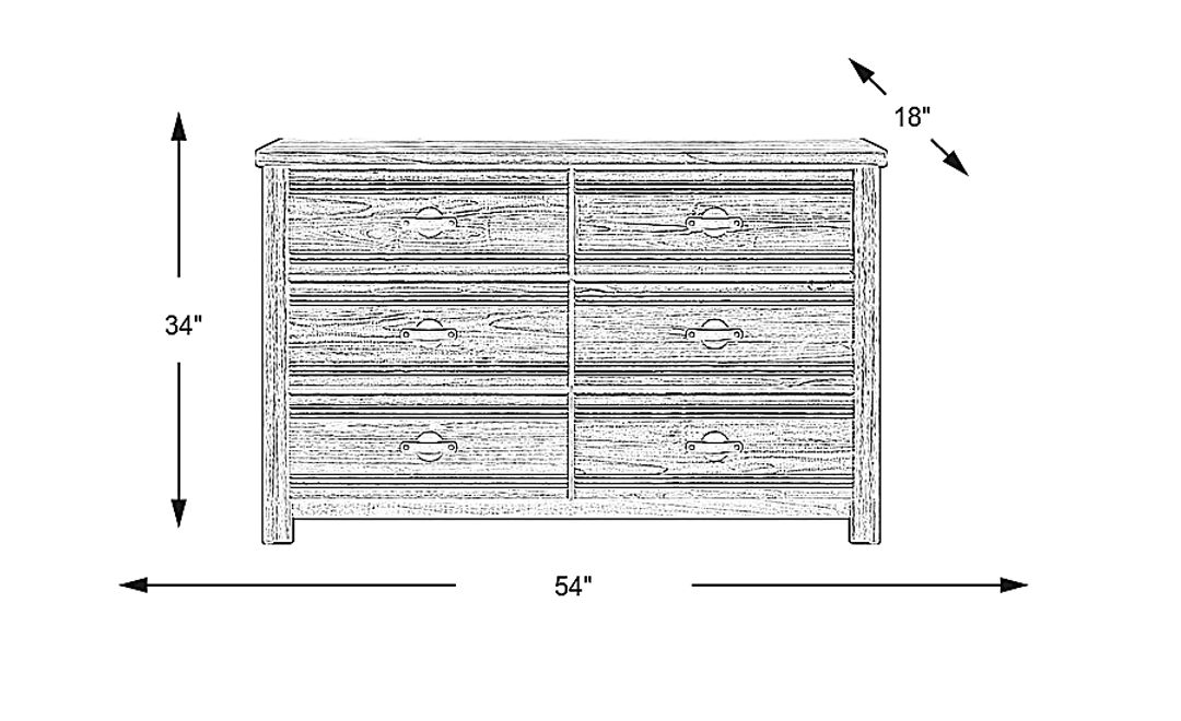 Kids Creekside 2.0 Chestnut Dresser