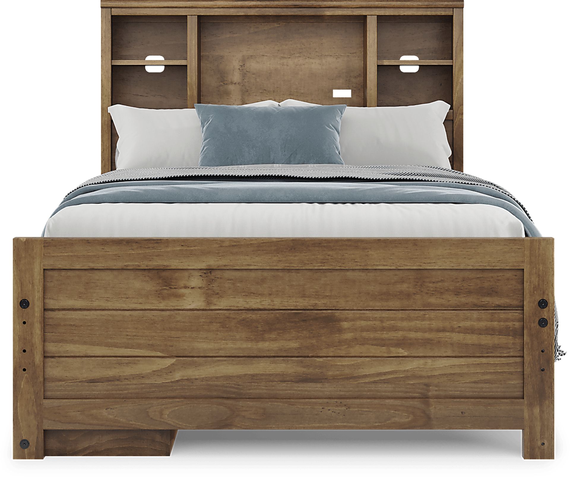 Kids Creekside 2.0 Chestnut Full Bookcase Bed with Storage Side Rail - Image 4