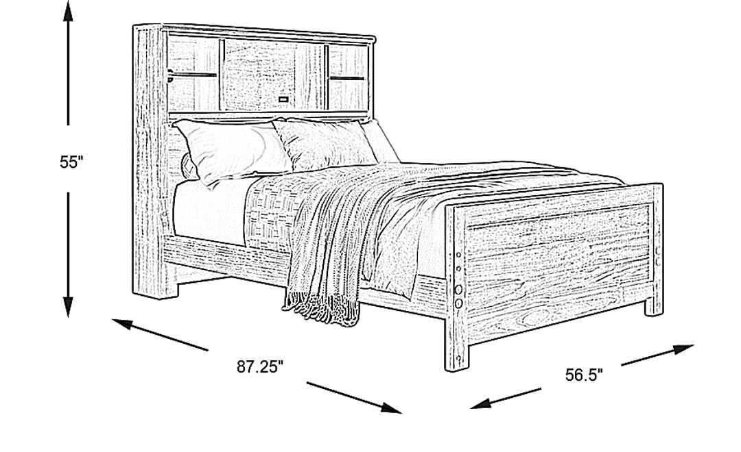 Kids Creekside 2.0 Chestnut Full Bookcase Bed