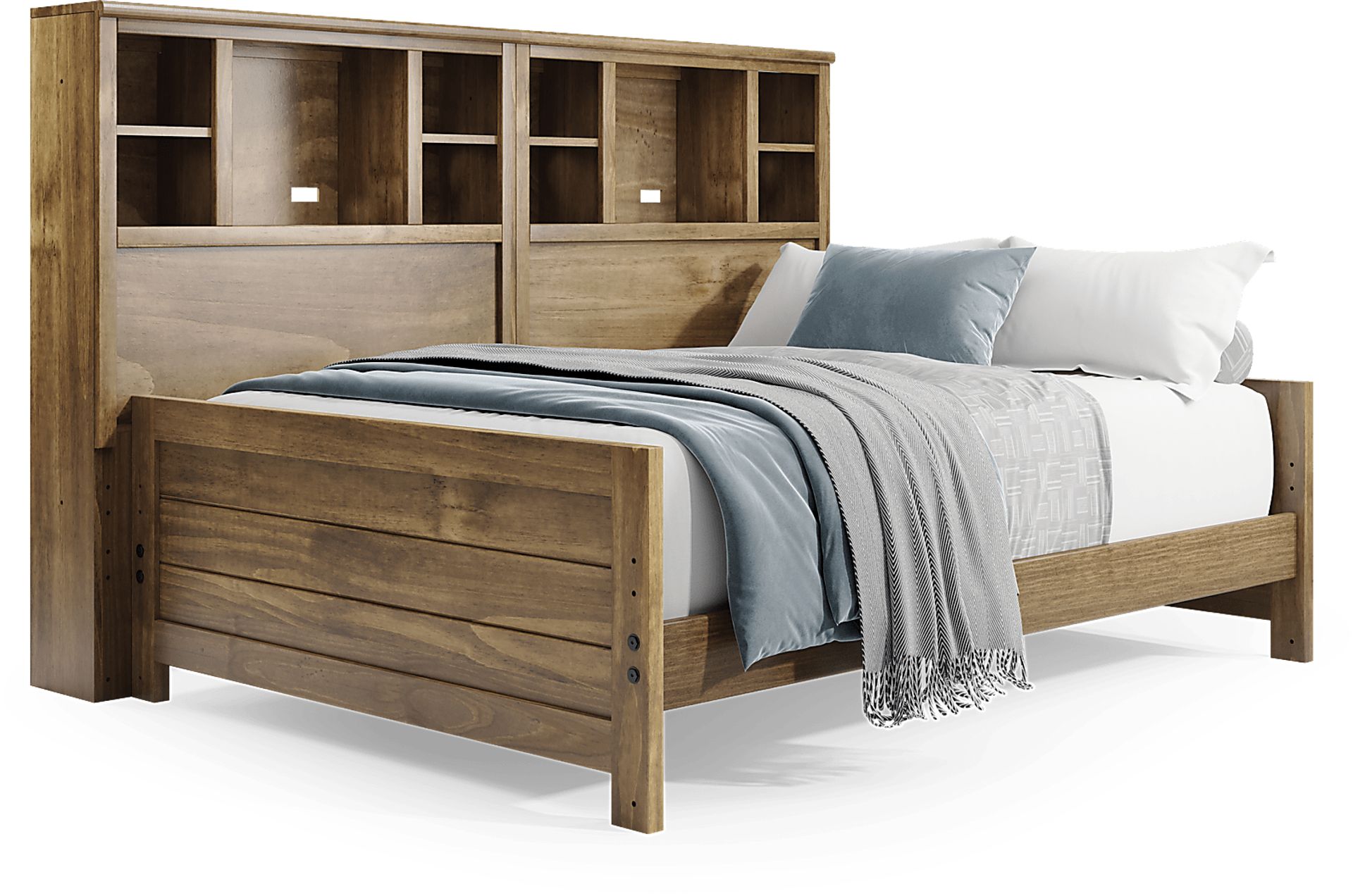 Kids Creekside 2.0 Chestnut Full Bookcase Wall Bed - Image 1