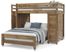 Kids Creekside 2.0 Chestnut Full/Full Step Loft with Chest and Bookcase