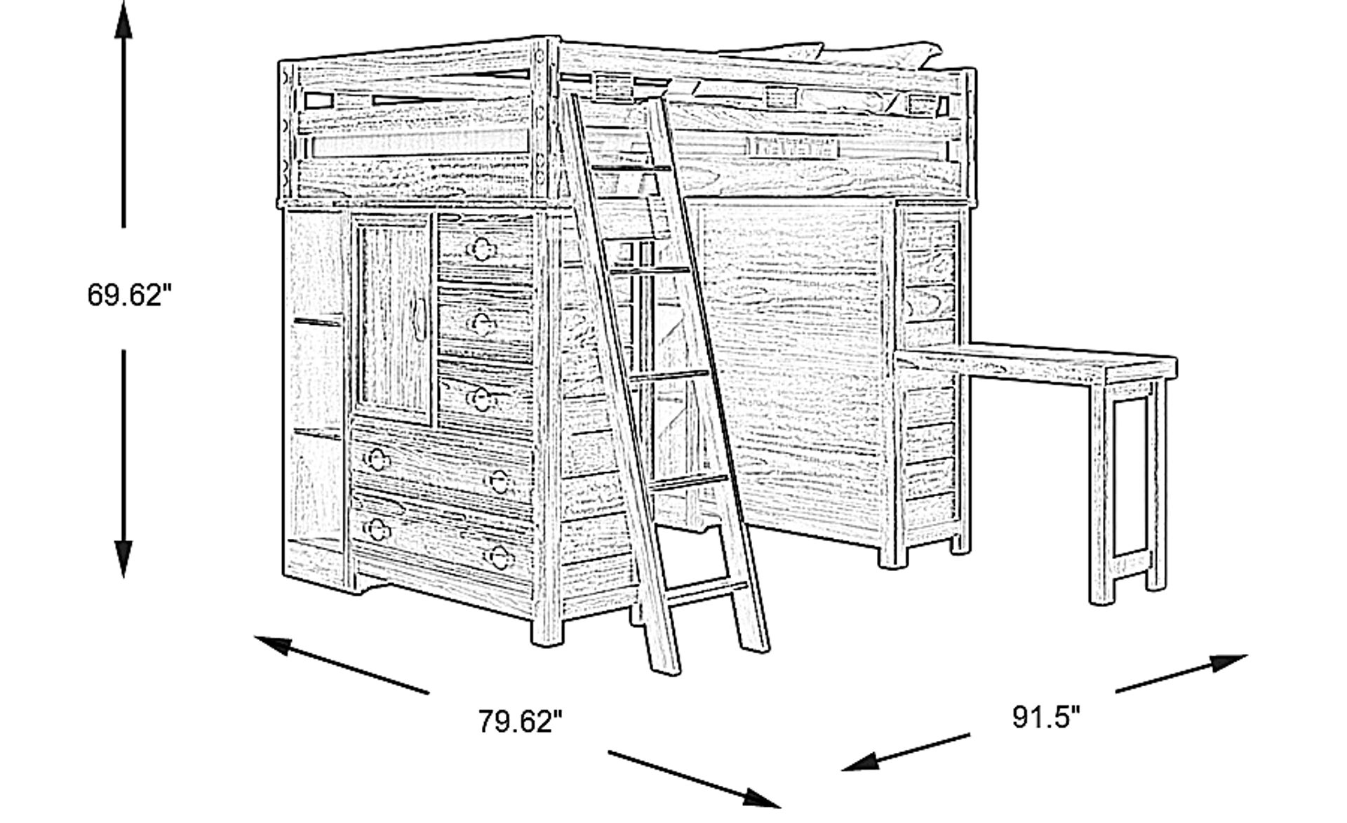 Dimension Image. Please refer to the Dimension Tab on this page for dimension details.