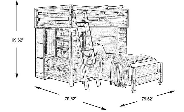 Dimension Image. Please refer to the Dimension Tab on this page for dimension details.