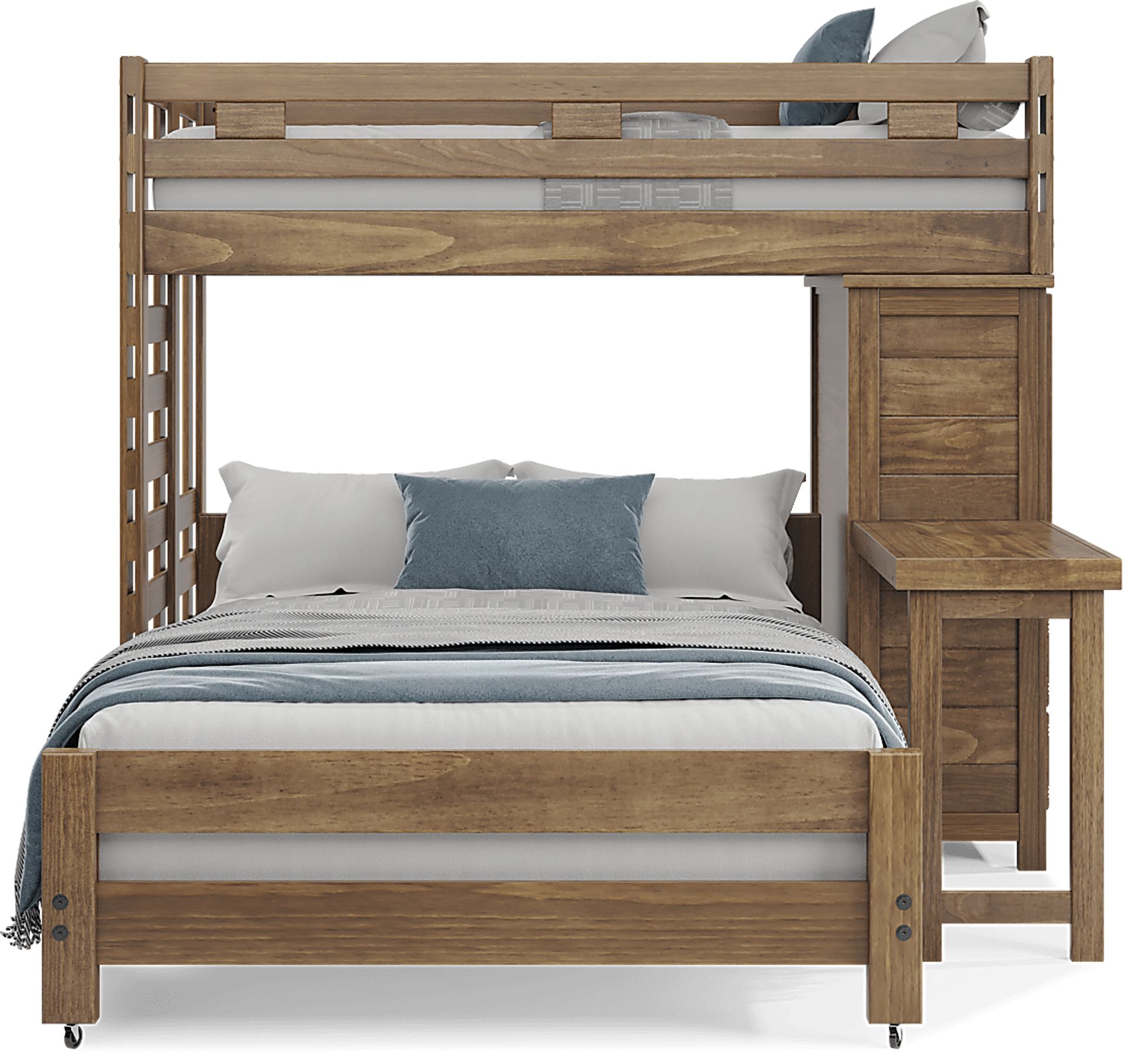Kids Creekside 2.0 Chestnut Twin/Full Loft with Loft Chest and Desk Attachment - Image 3