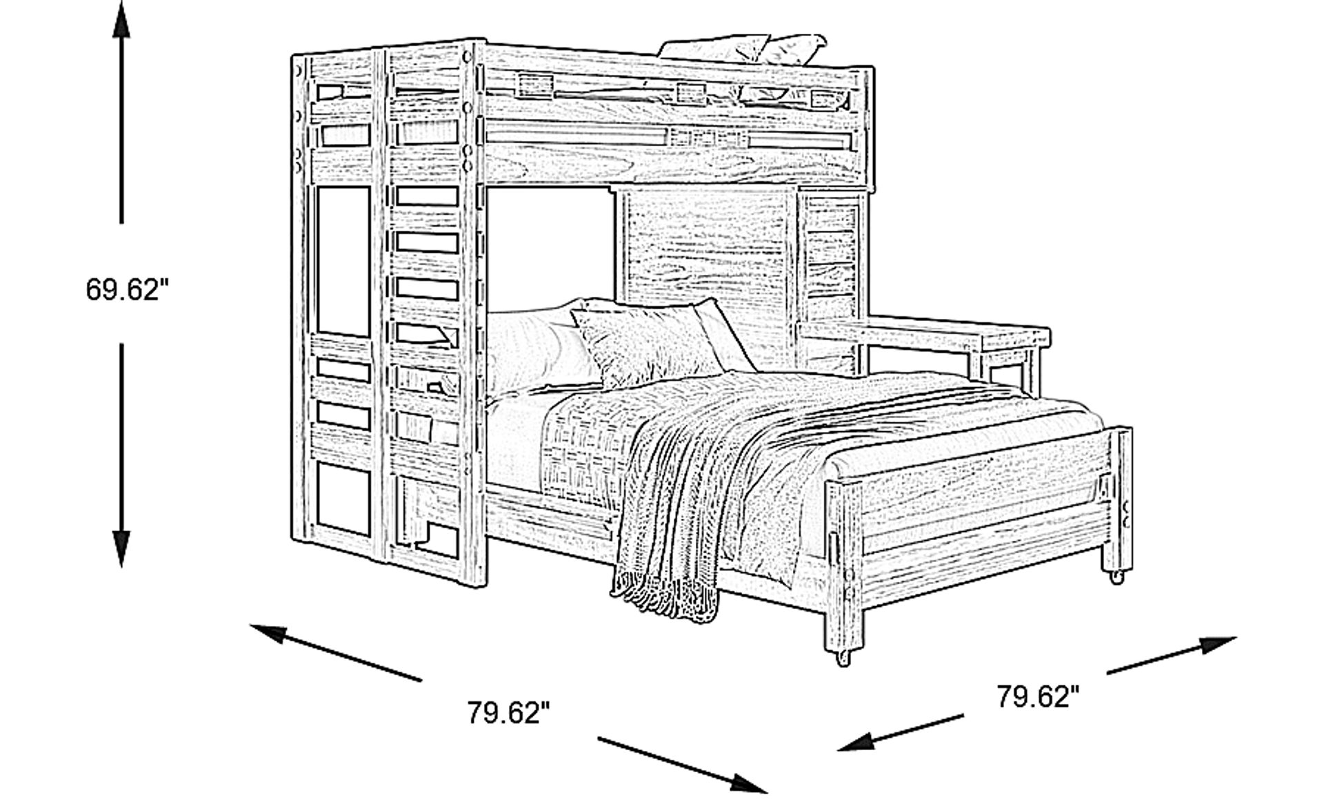 Dimension Image. Please refer to the Dimension Tab on this page for dimension details.