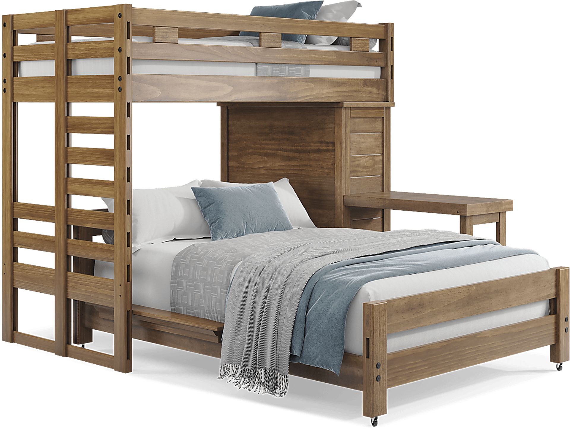 Kids Creekside 2.0 Chestnut Twin/Full Loft with Loft Chest and Desk Attachment - Image 1