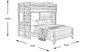 Kids Creekside 2.0 Chestnut Twin/Full Loft with Loft Chest