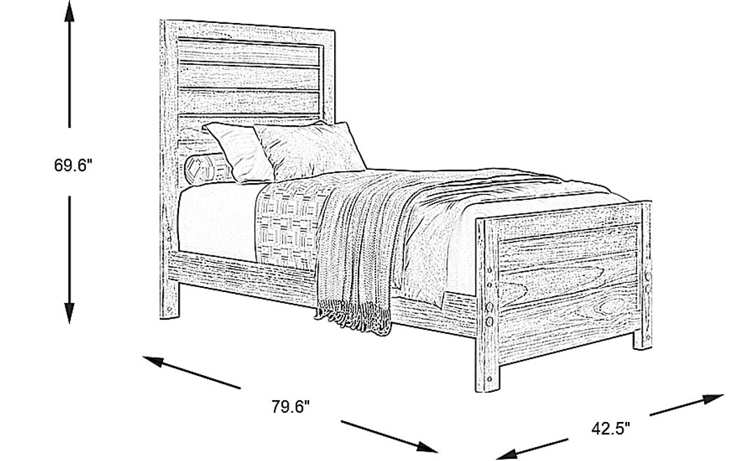 Kids Creekside 2.0 Chestnut Twin Panel Bed
