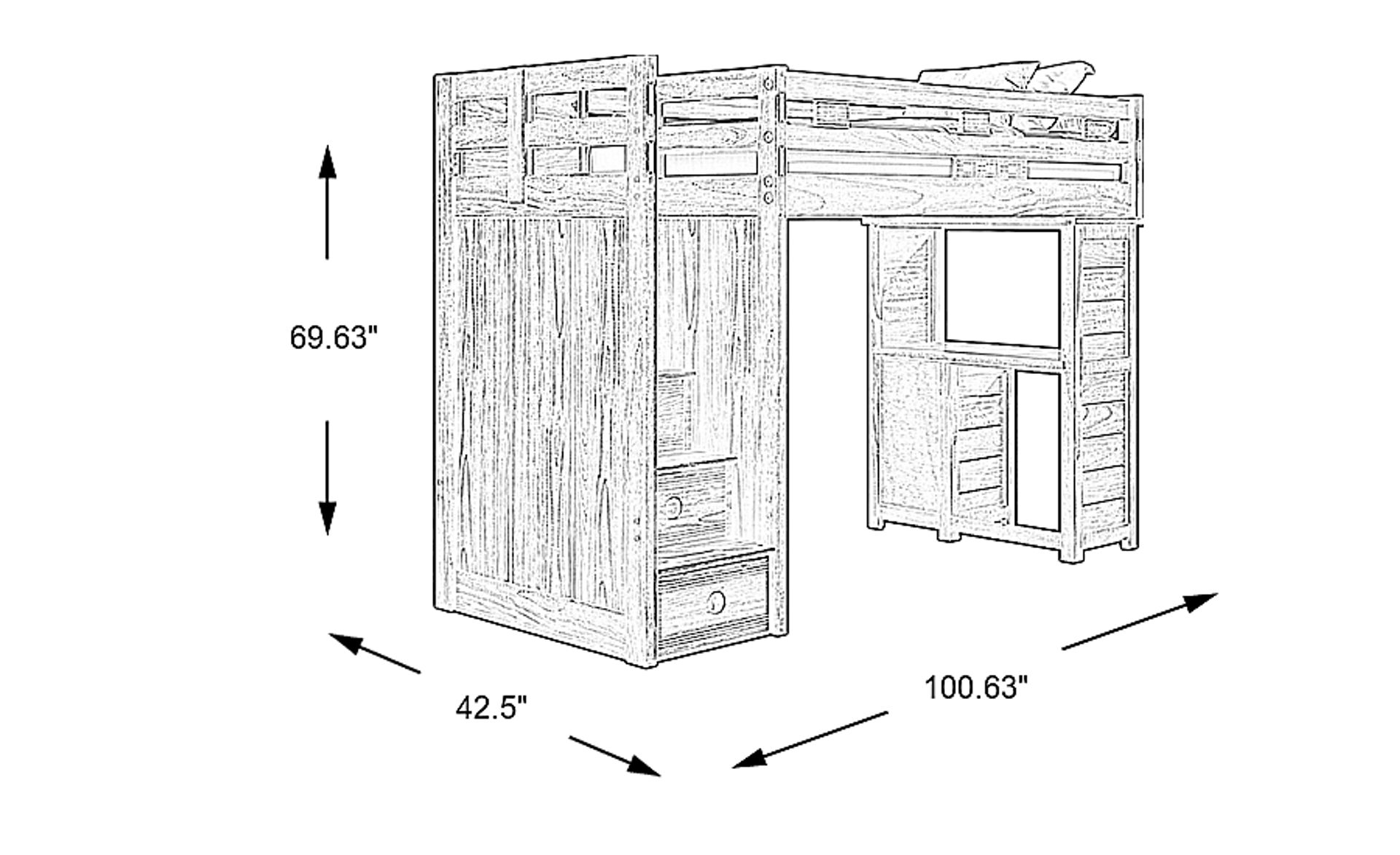 Dimension Image. Please refer to the Dimension Tab on this page for dimension details.