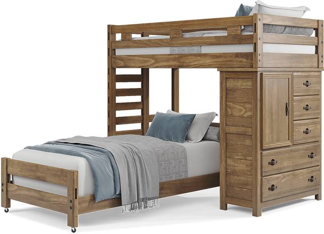 Kids Creekside 2.0 Chestnut Twin/Twin Loft with Loft Chest - Thumbnail - Image 2