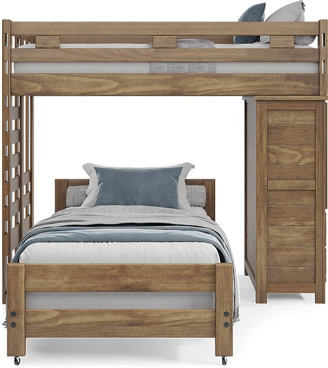 Kids Creekside 2.0 Chestnut Twin/Twin Loft with Loft Chest - Thumbnail - Image 3