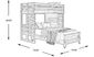 Kids Creekside 2.0 Chestnut Twin/Twin Loft with Loft Chest