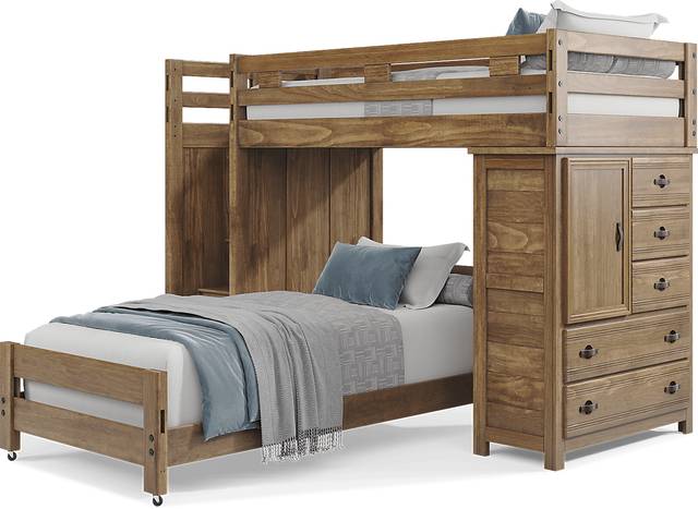 Kids Creekside 2.0 Chestnut Twin/Twin Step Loft with Loft Chest - Thumbnail - Image 2