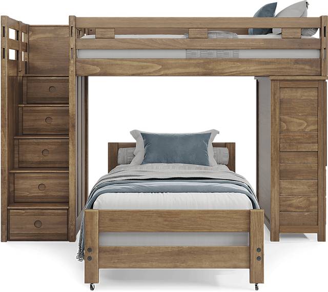 Kids Creekside 2.0 Chestnut Twin/Twin Step Loft with Loft Chest - Thumbnail - Image 3