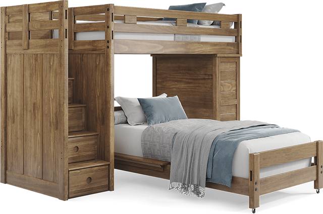 Kids Creekside 2.0 Chestnut Twin/Twin Step Loft with Loft Chest - Thumbnail - Image 1