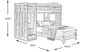 Kids Creekside 2.0 Chestnut Twin/Twin Step Loft with Loft Desk