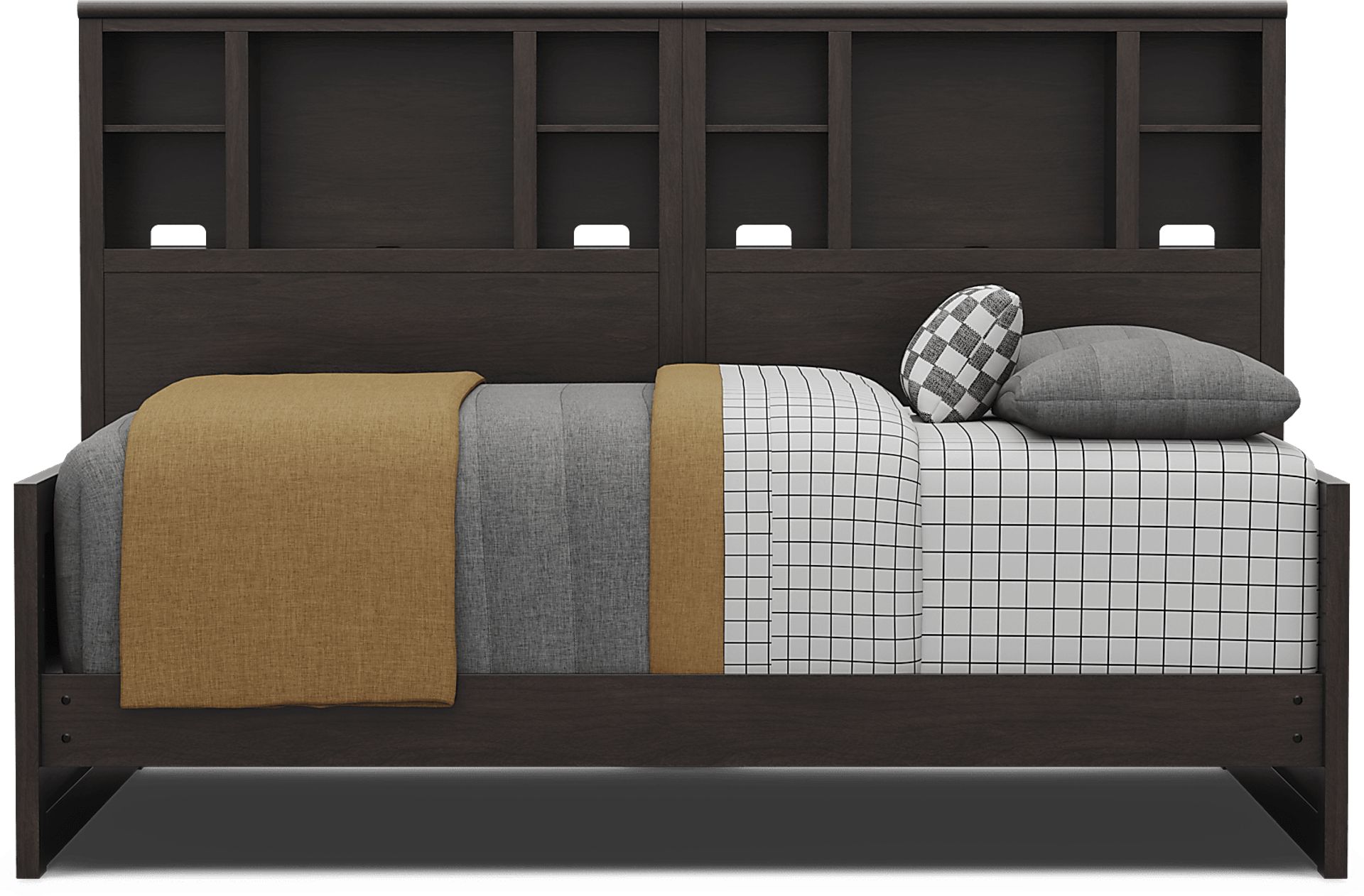 Kids Creekside 3.0 Charcoal Full Bookcase Wall Bed - Image 2