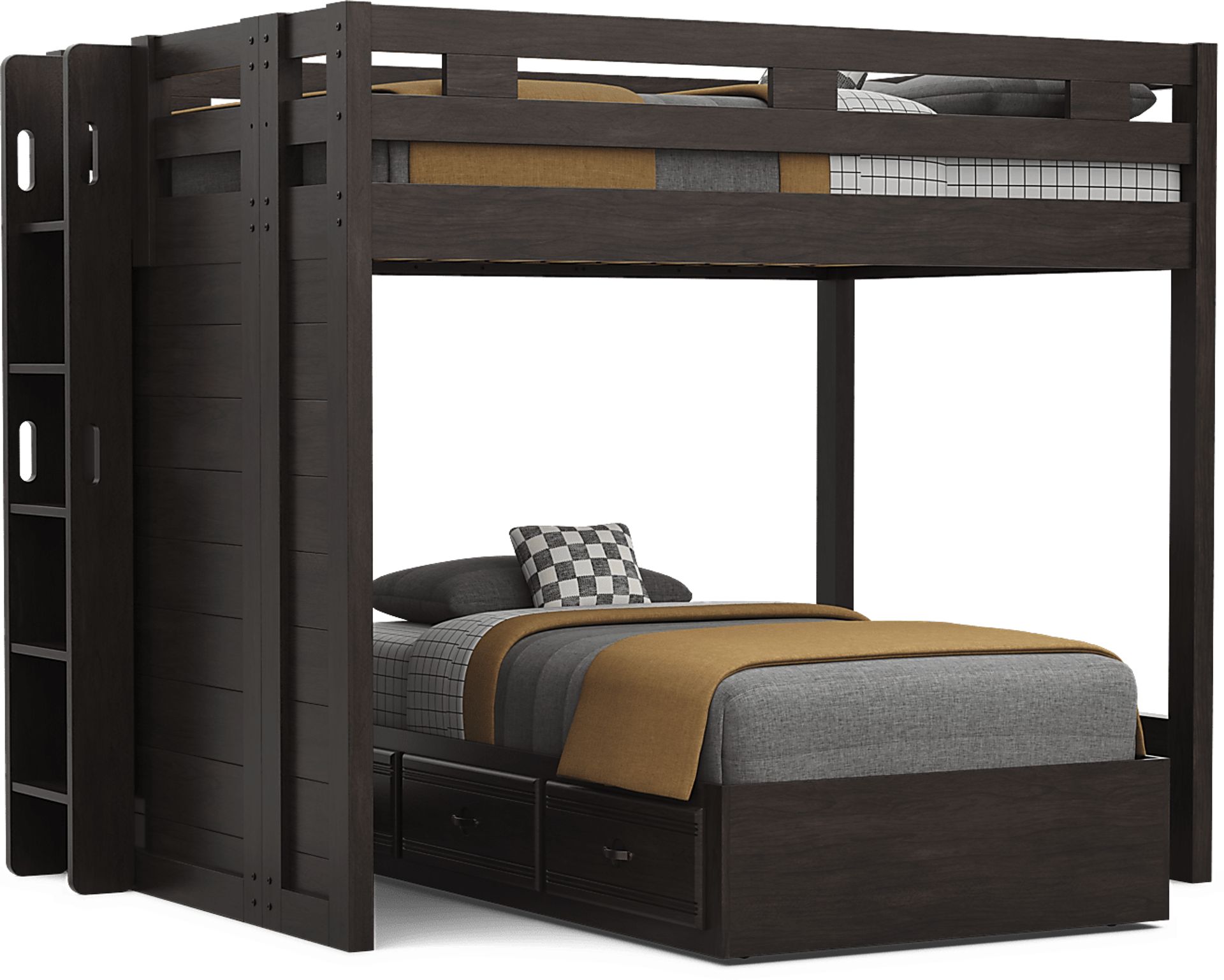 Kids Creekside 3.0 Charcoal Full/Twin Bunk Bed - Image 4