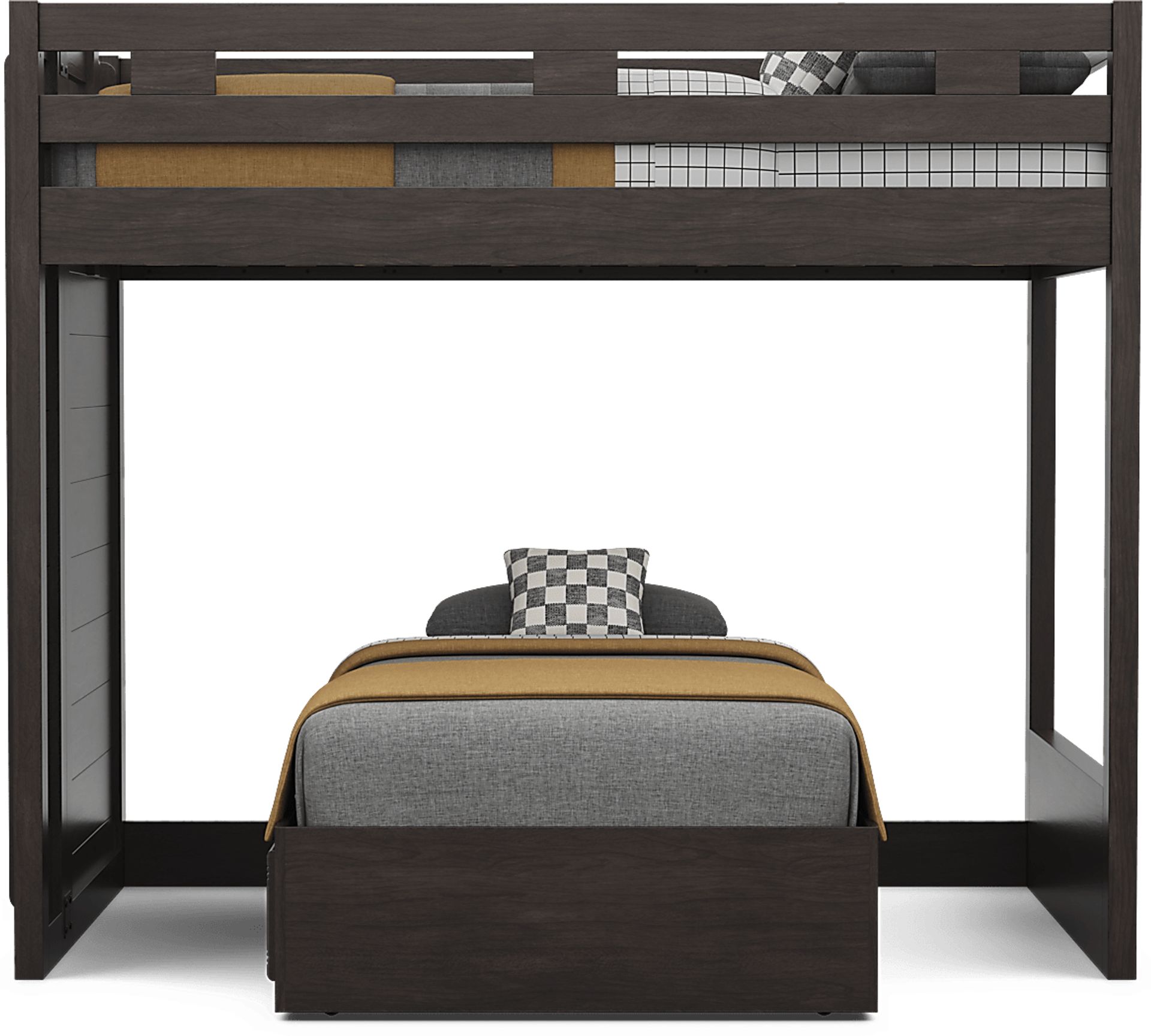 Kids Creekside 3.0 Charcoal Full/Twin Bunk Bed - Image 5