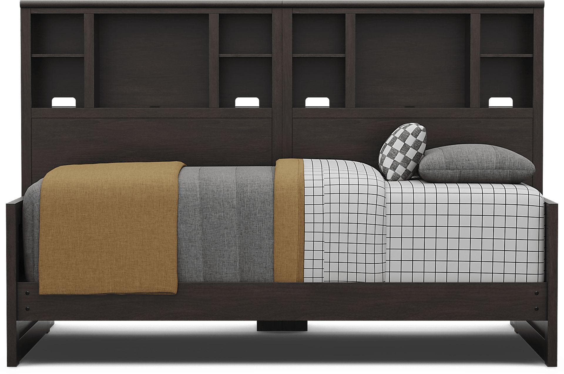 Kids Creekside 3.0 Charcoal Twin Bookcase Wall Bed - Image 2