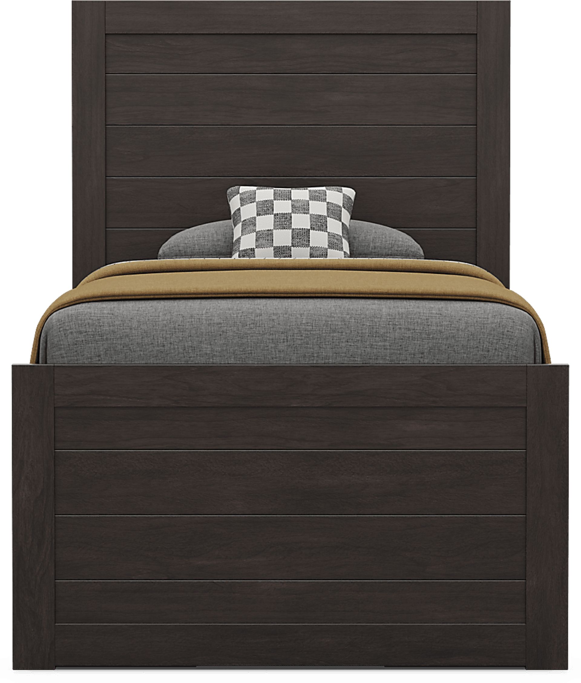 Kids Creekside 3.0 Charcoal Twin Panel Bed with 2 Storage Side Rails - Image 2